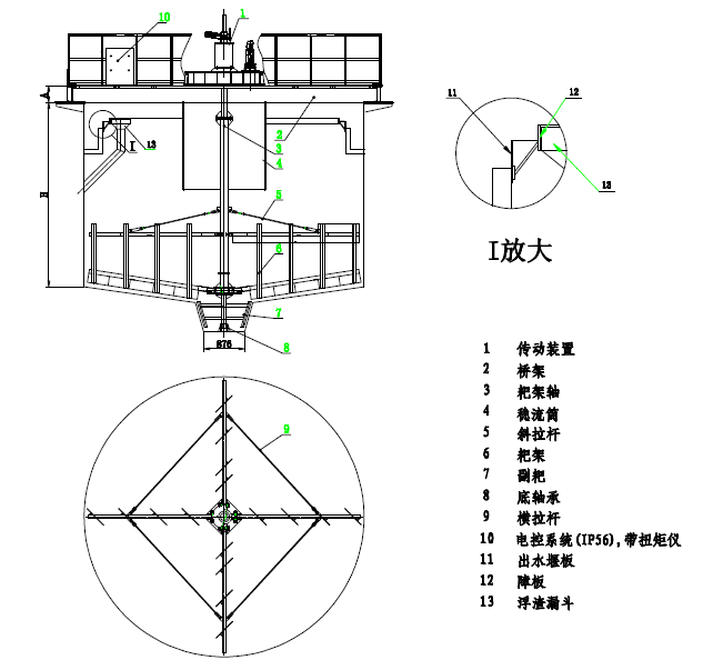 中心傳動刮泥機結構
